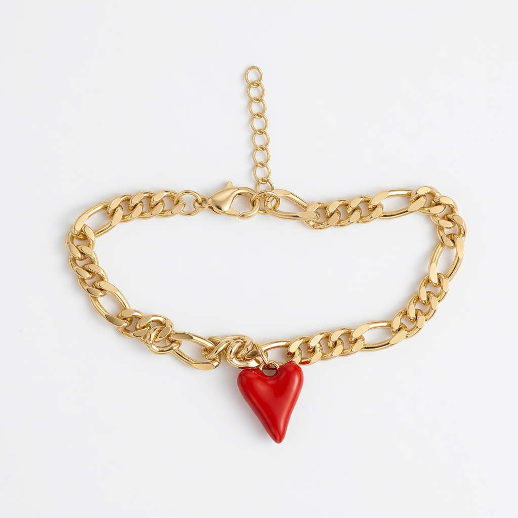 Pulsera Corazón Rojo