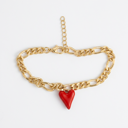 Pulsera Corazón Rojo