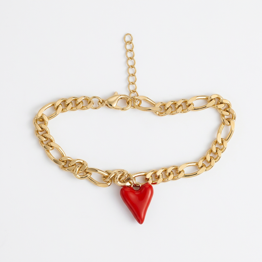 Pulsera Corazón Rojo