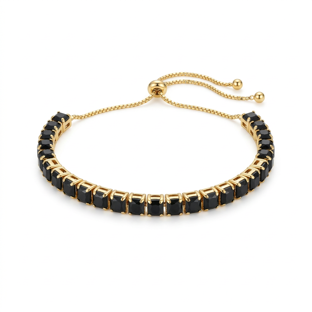 Pulsera Ajustable Tennis negra