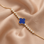 Pulsera Ajustable Trébol Zafiro