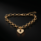 Pulsera Rolo Candado de Oro