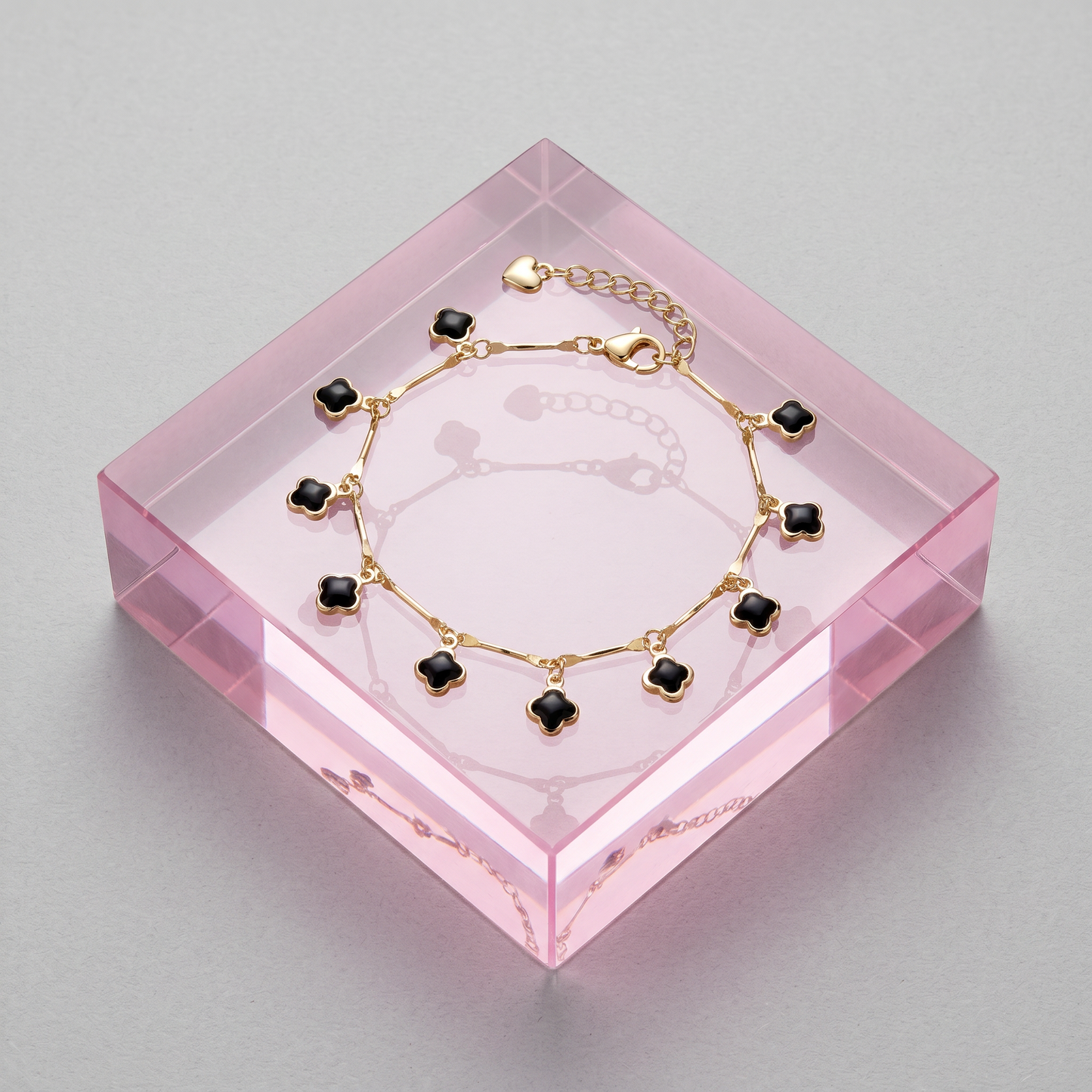 Pulsera Trébol Destino Negro