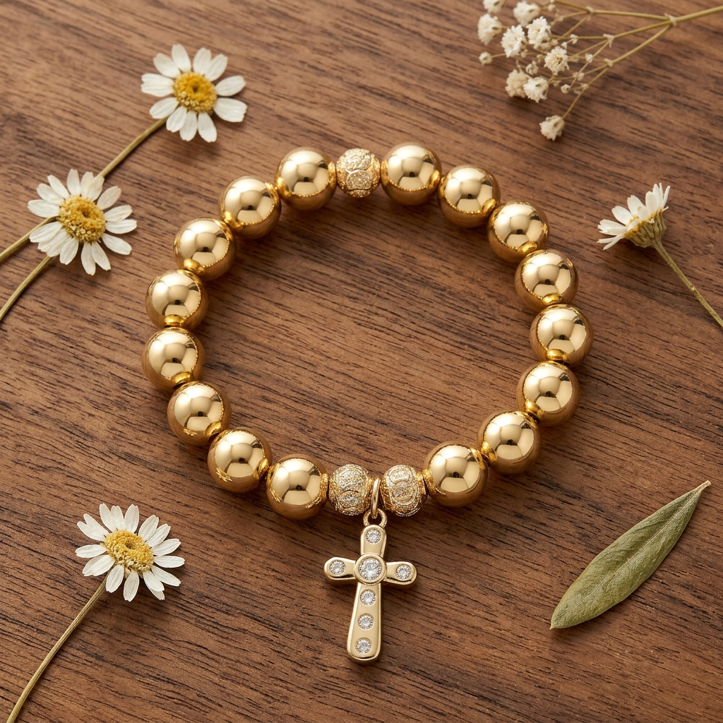 Pulsera Elastica Cruz Eterna