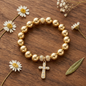 Pulsera Elastica Cruz Eterna