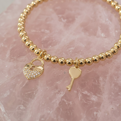 Pulsera Corazón Bajo Llave