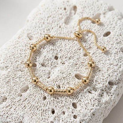 Pulsera Ajustable Nudos y Esferas