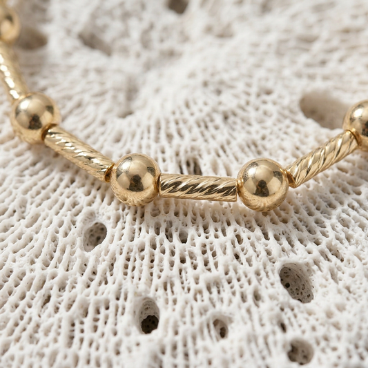 Pulsera Ajustable Nudos y Esferas