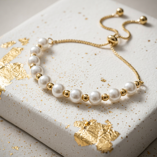 Pulsera Ajustable Perlas Clásicas
