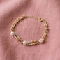 Pulsera Eslabón Link y Perlas