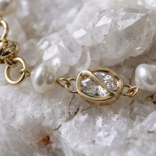 Pulsera Eslabones Perlas