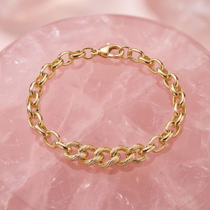 Pulsera Eslabones Texturados