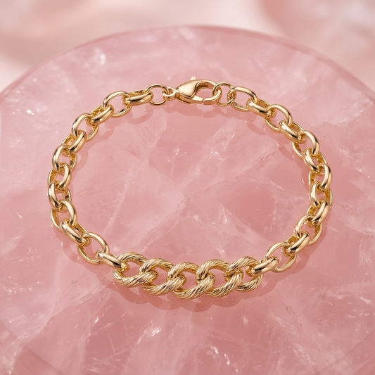 Pulsera Eslabones Texturados