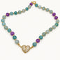 Collar Cuarzos & Corazón Pavé